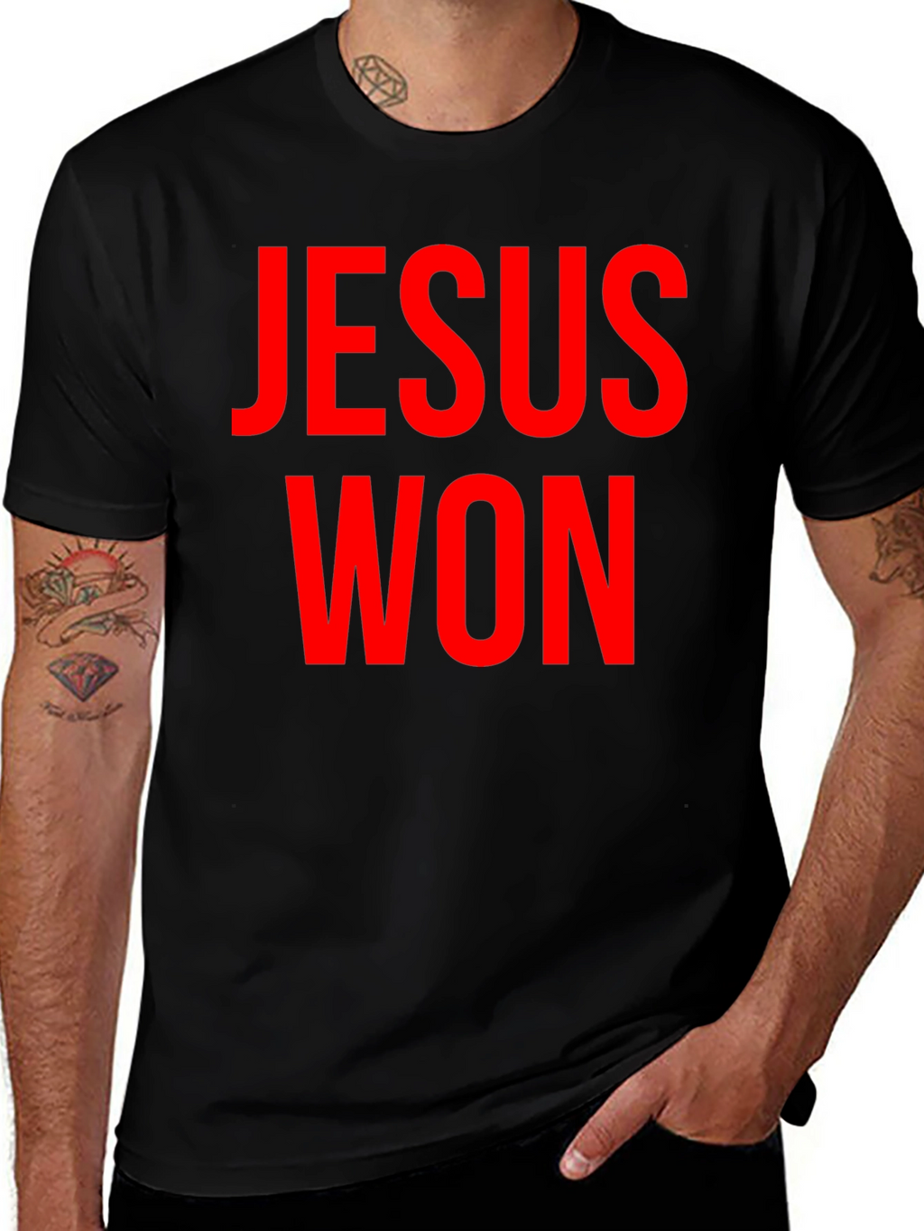 Jesus Won Graphic T-Shirt - Bold Religious Statement