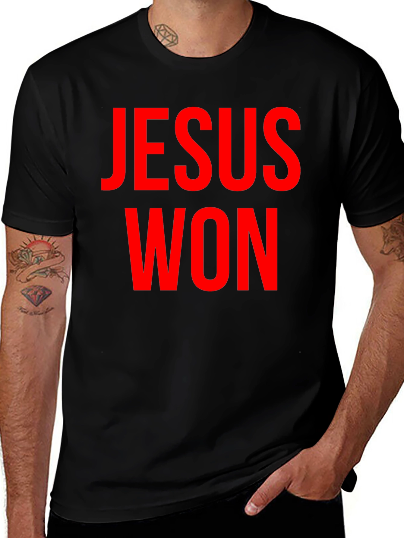 Jesus Won Graphic T-Shirt - Bold Religious Statement