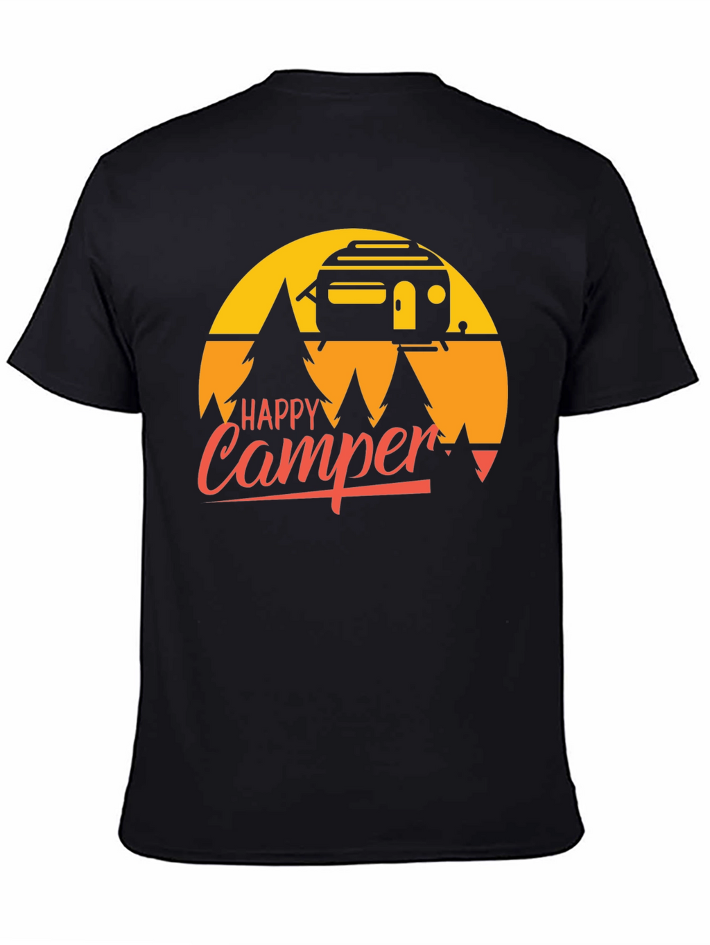 Happy Camper T-Shirt - Retro Camping Graphic Tee