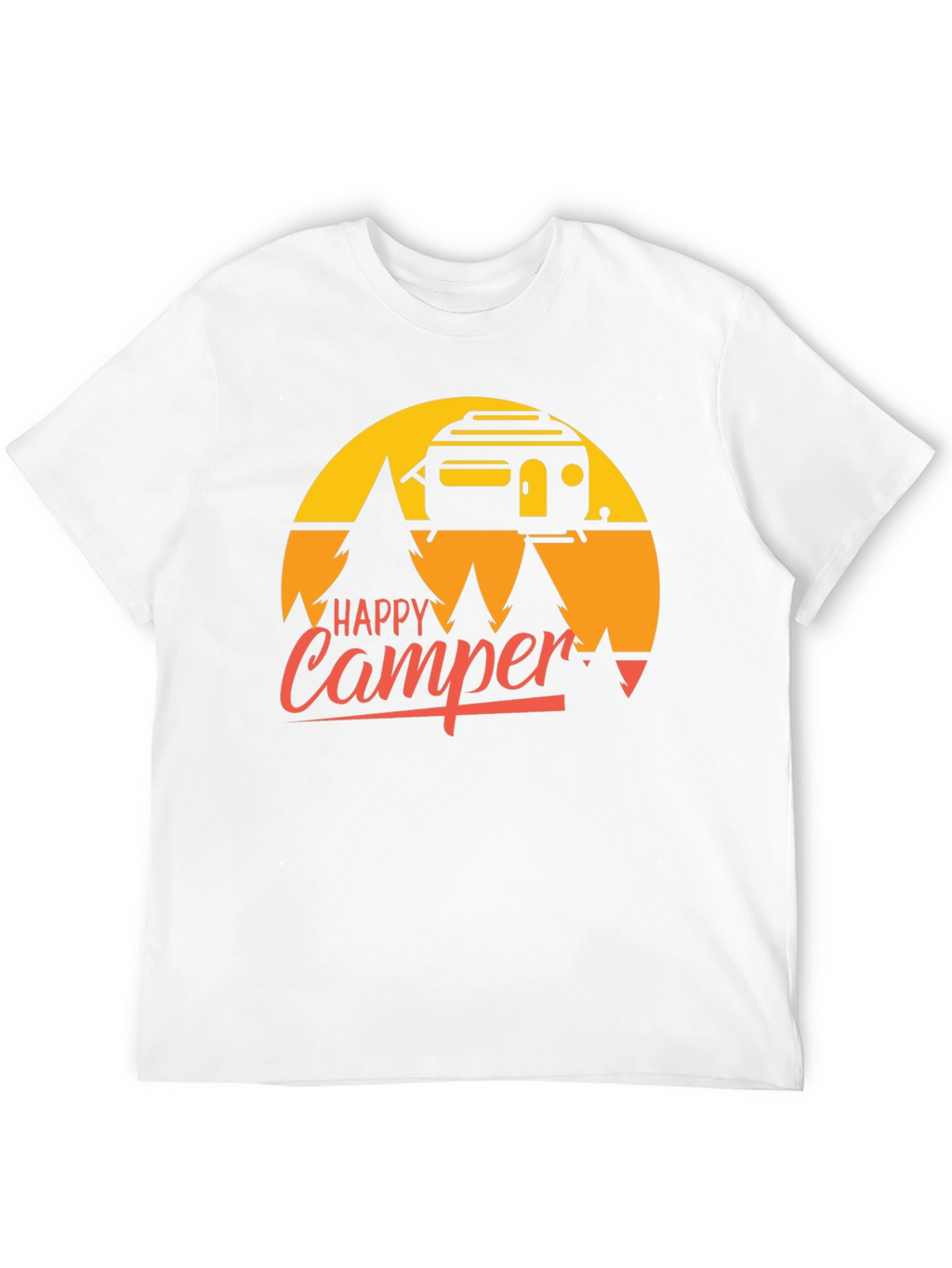 Happy Camper T-Shirt - Retro Camping Graphic Tee