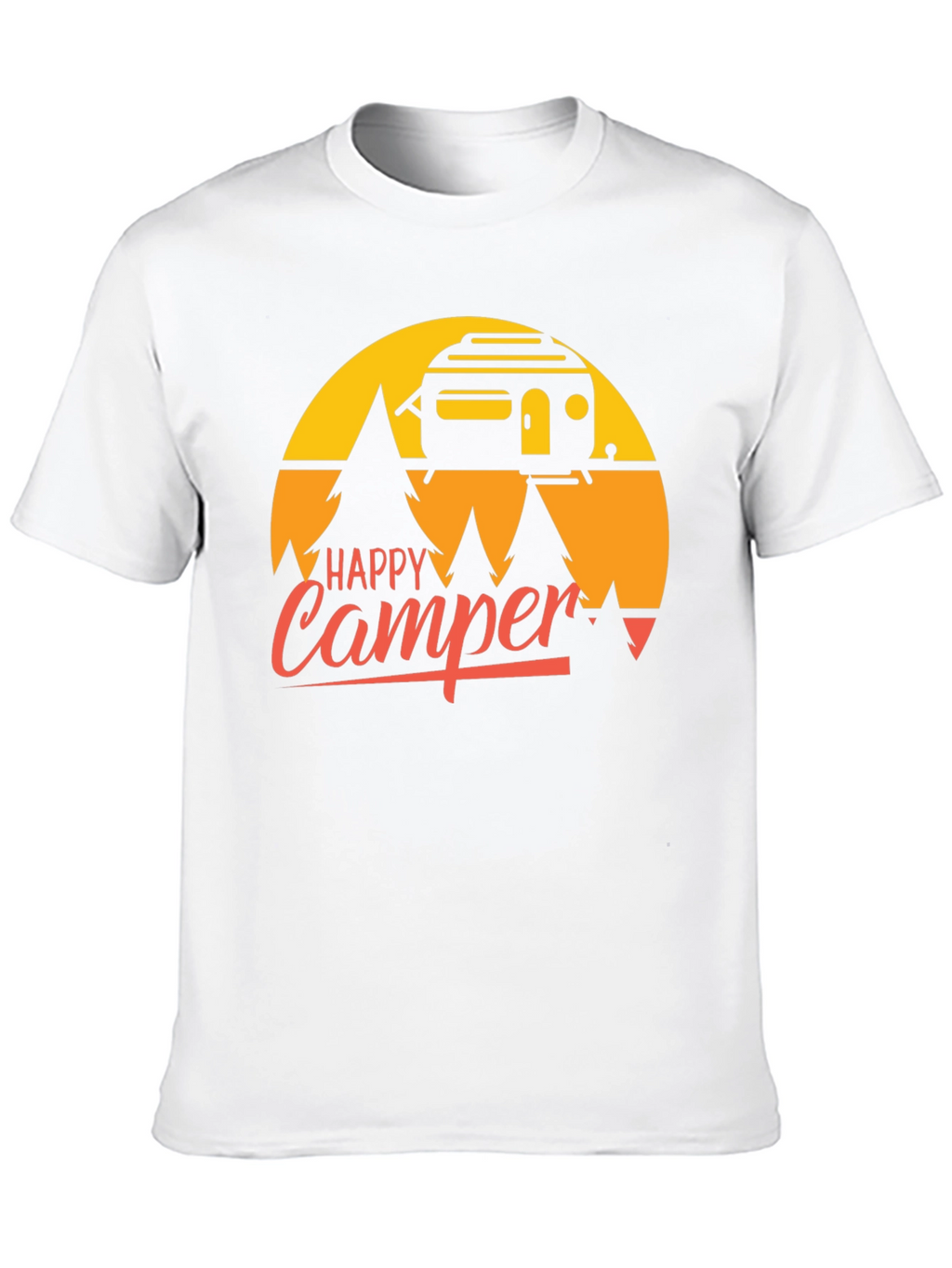 Happy Camper T-Shirt - Retro Camping Graphic Tee