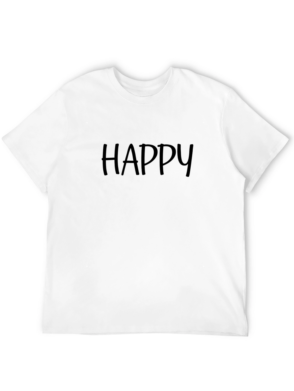 Happy Black T-Shirt - Casual Comfort