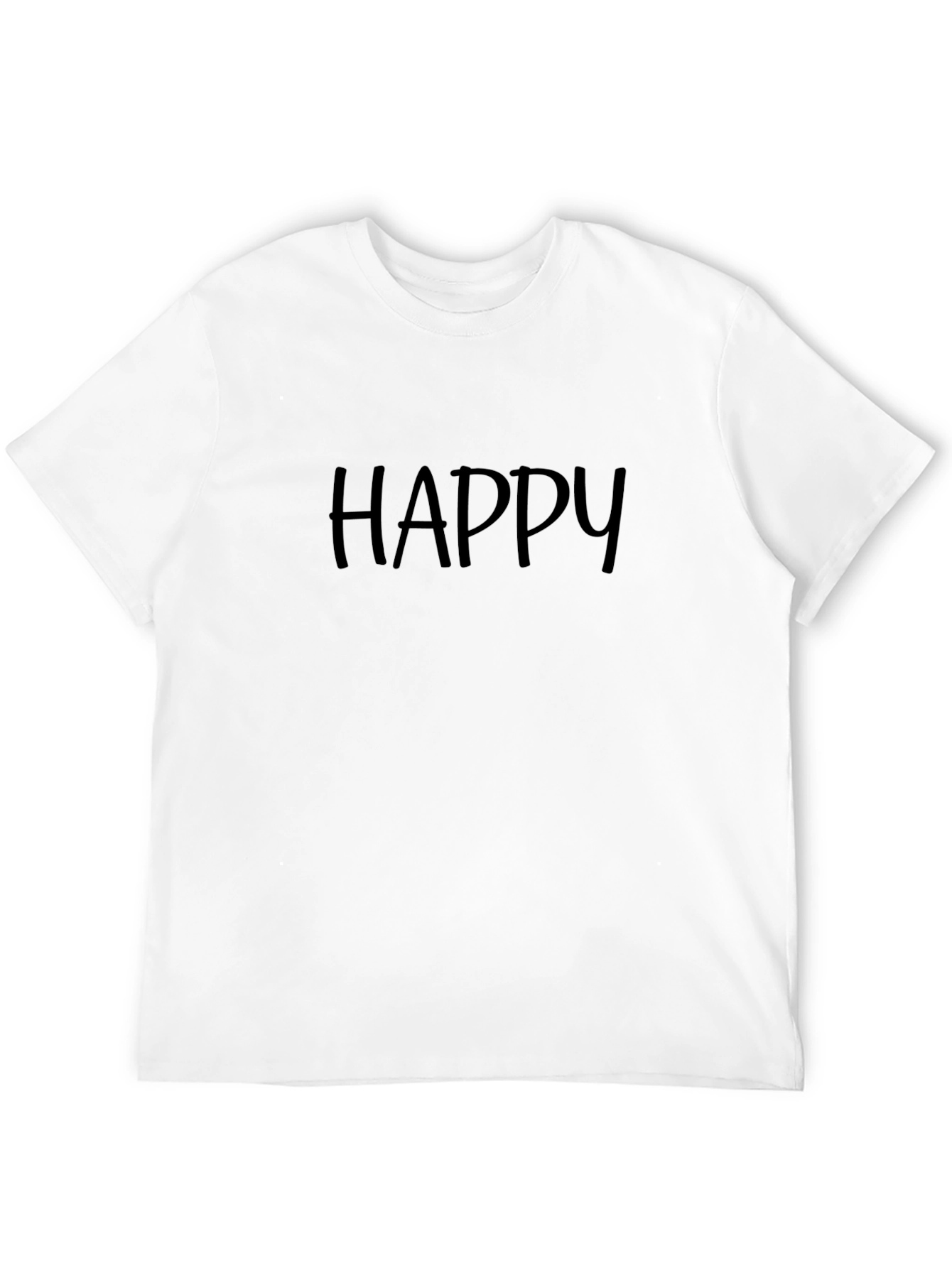 Happy Black T-Shirt - Casual Comfort