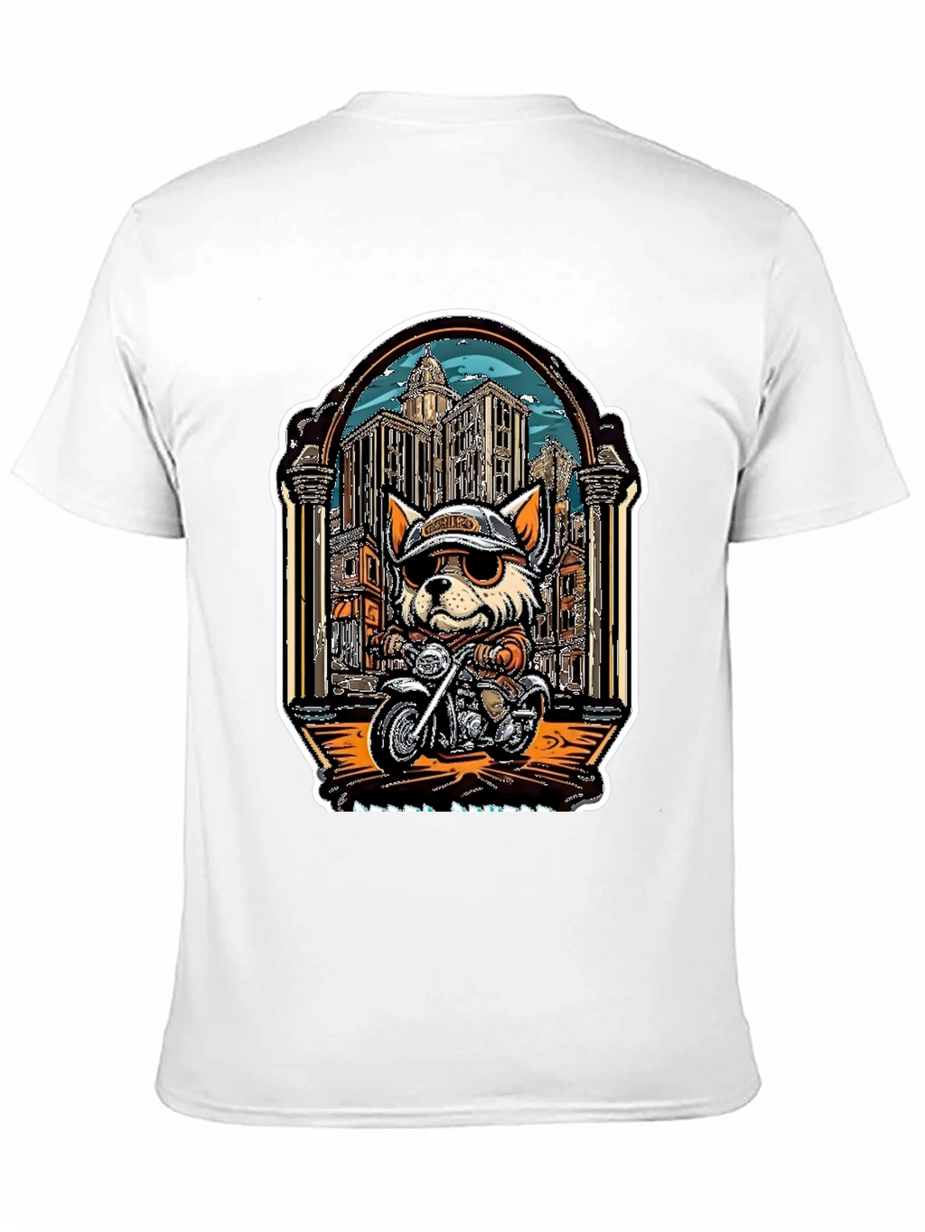 Cool Dog Biker Graphic Tee