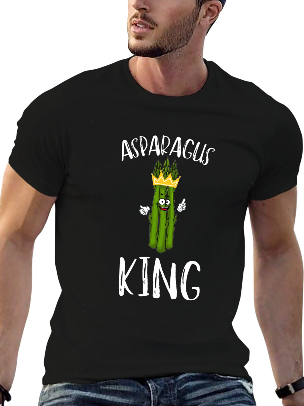 Asparagus King T-Shirt - Funny Vegetable Graphic Tee