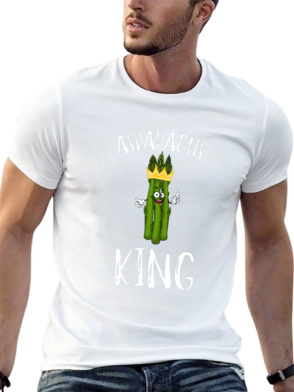 Asparagus King T-Shirt - Funny Vegetable Graphic Tee