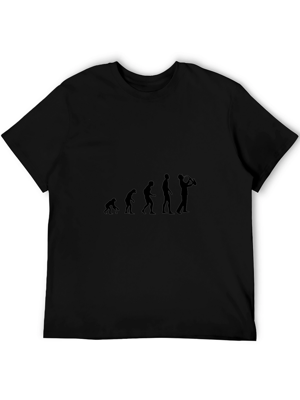 Evolution of Saxophone Player T-Shirt - Black Graphic Tee