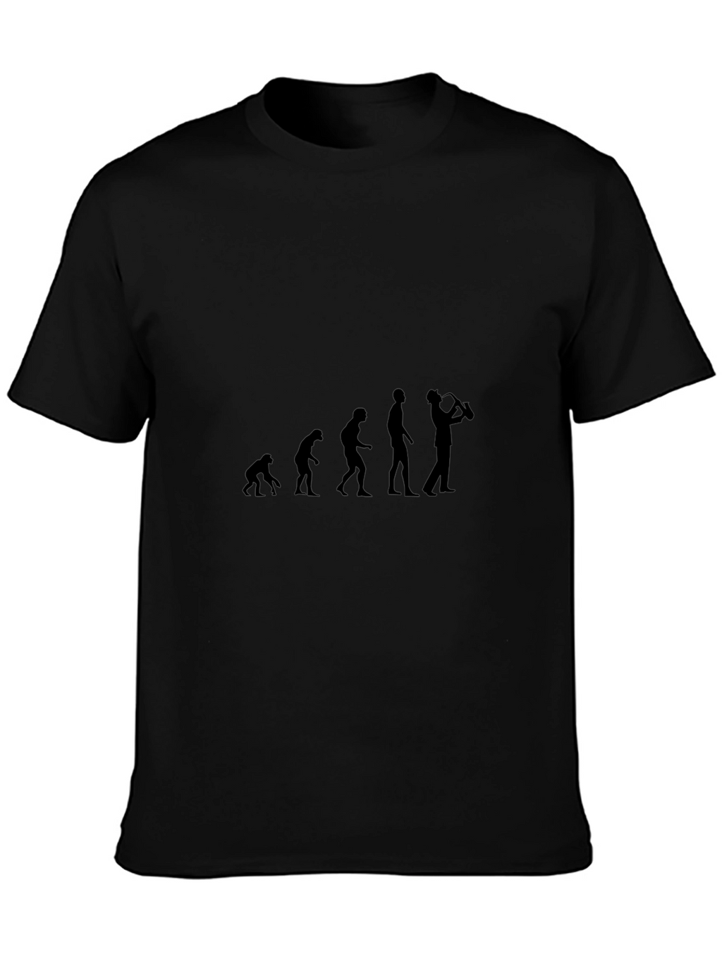 Evolution of Saxophone Player T-Shirt - Black Graphic Tee