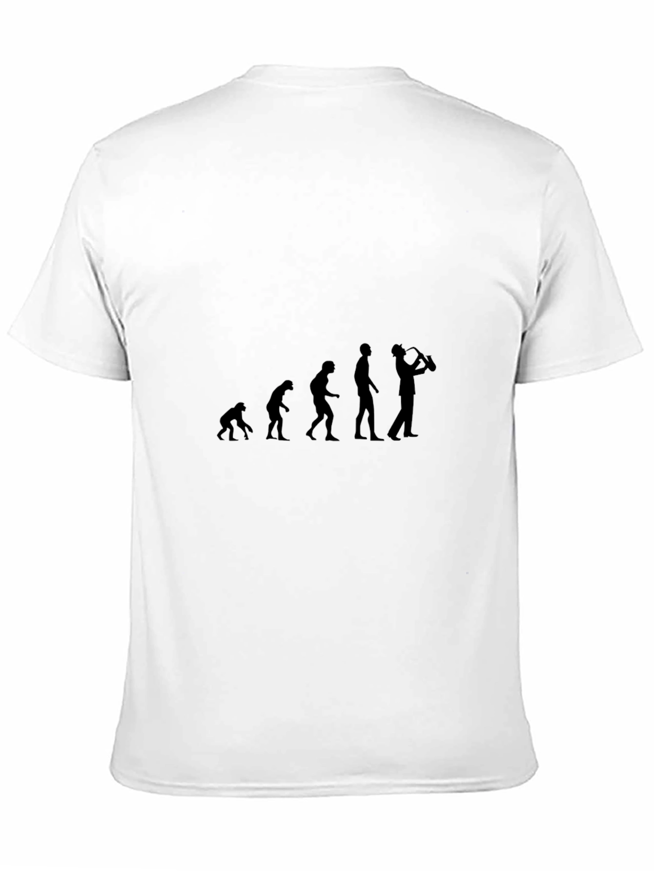 Evolution of Saxophone Player T-Shirt - Black Graphic Tee