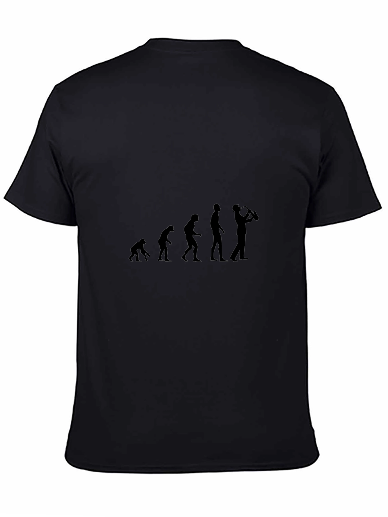 Evolution of Saxophone Player T-Shirt - Black Graphic Tee