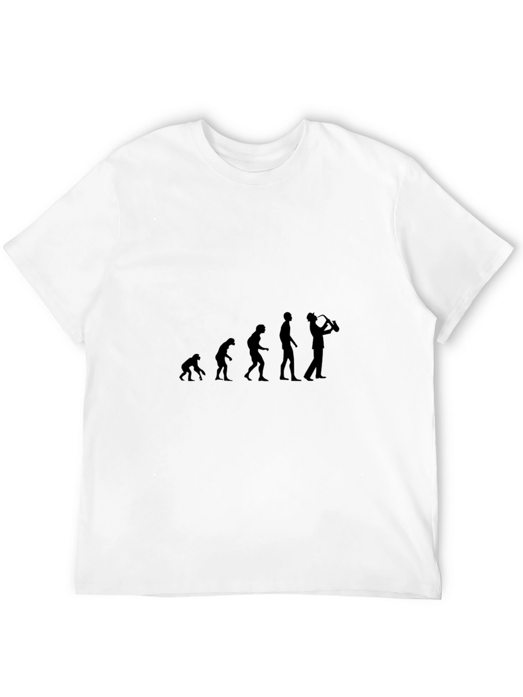 Evolution of Saxophone Player T-Shirt - Black Graphic Tee