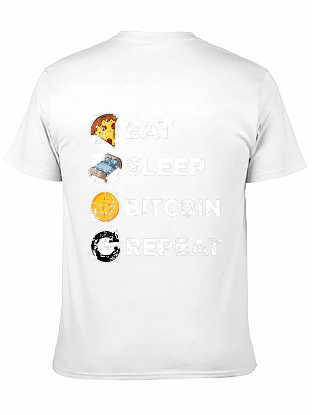 Eat Sleep Bitcoin Repeat Black T-Shirt