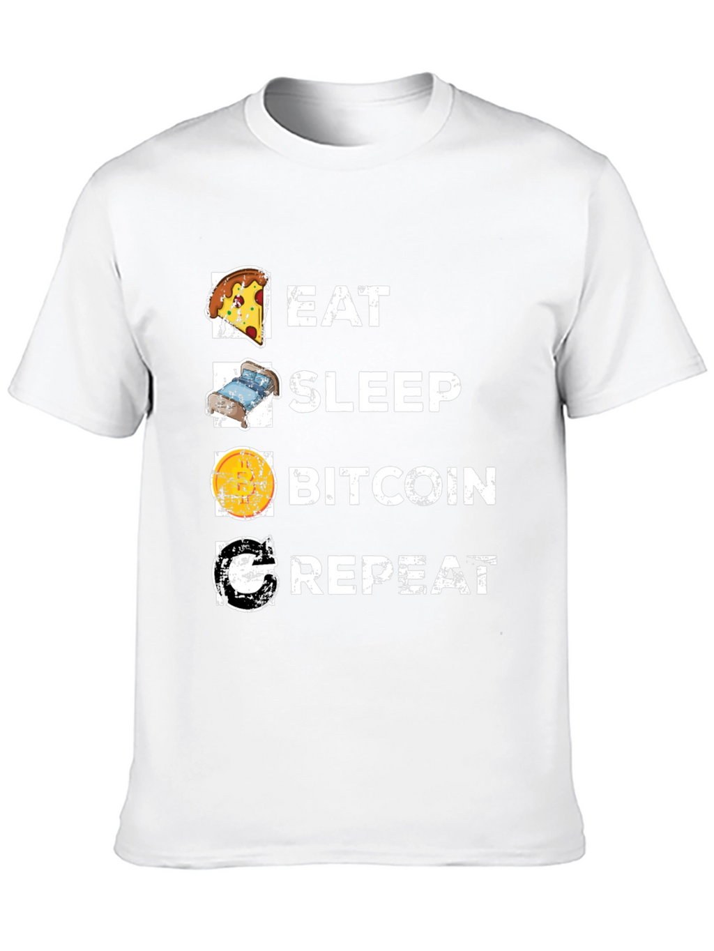 Eat Sleep Bitcoin Repeat Black T-Shirt