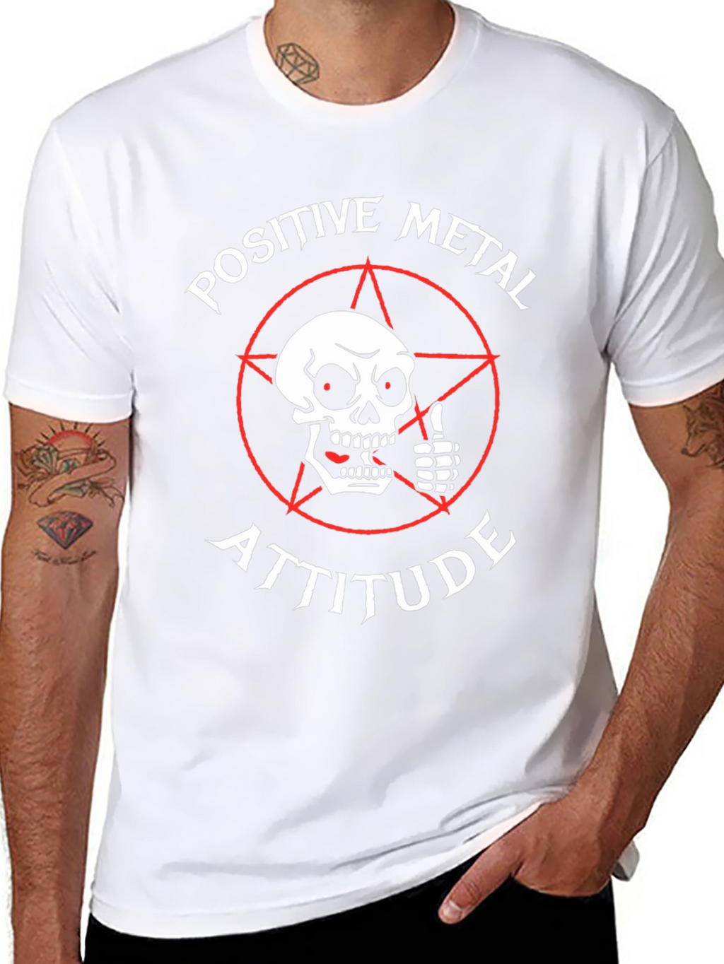Positive Metal Attitude Graphic T-Shirt