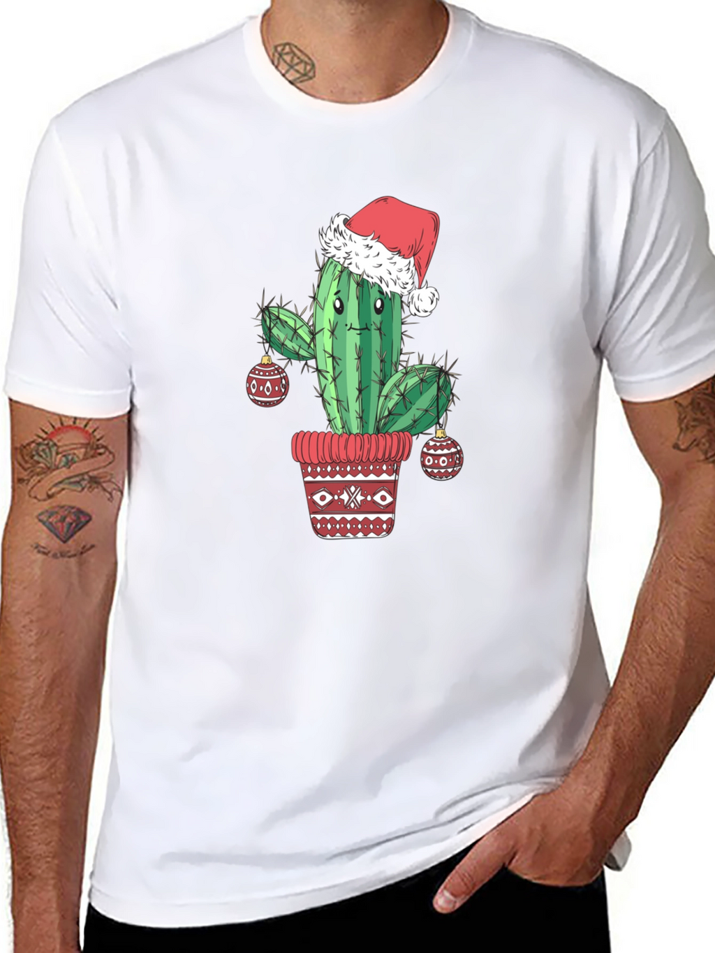 Festive Cactus Christmas T-Shirt