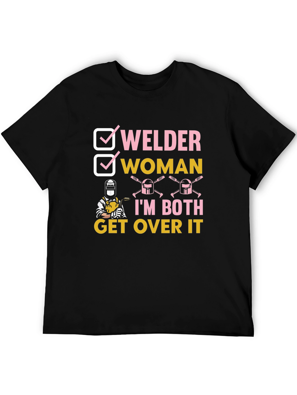 Welder Woman Graphic T-Shirt Funny Welder Tee