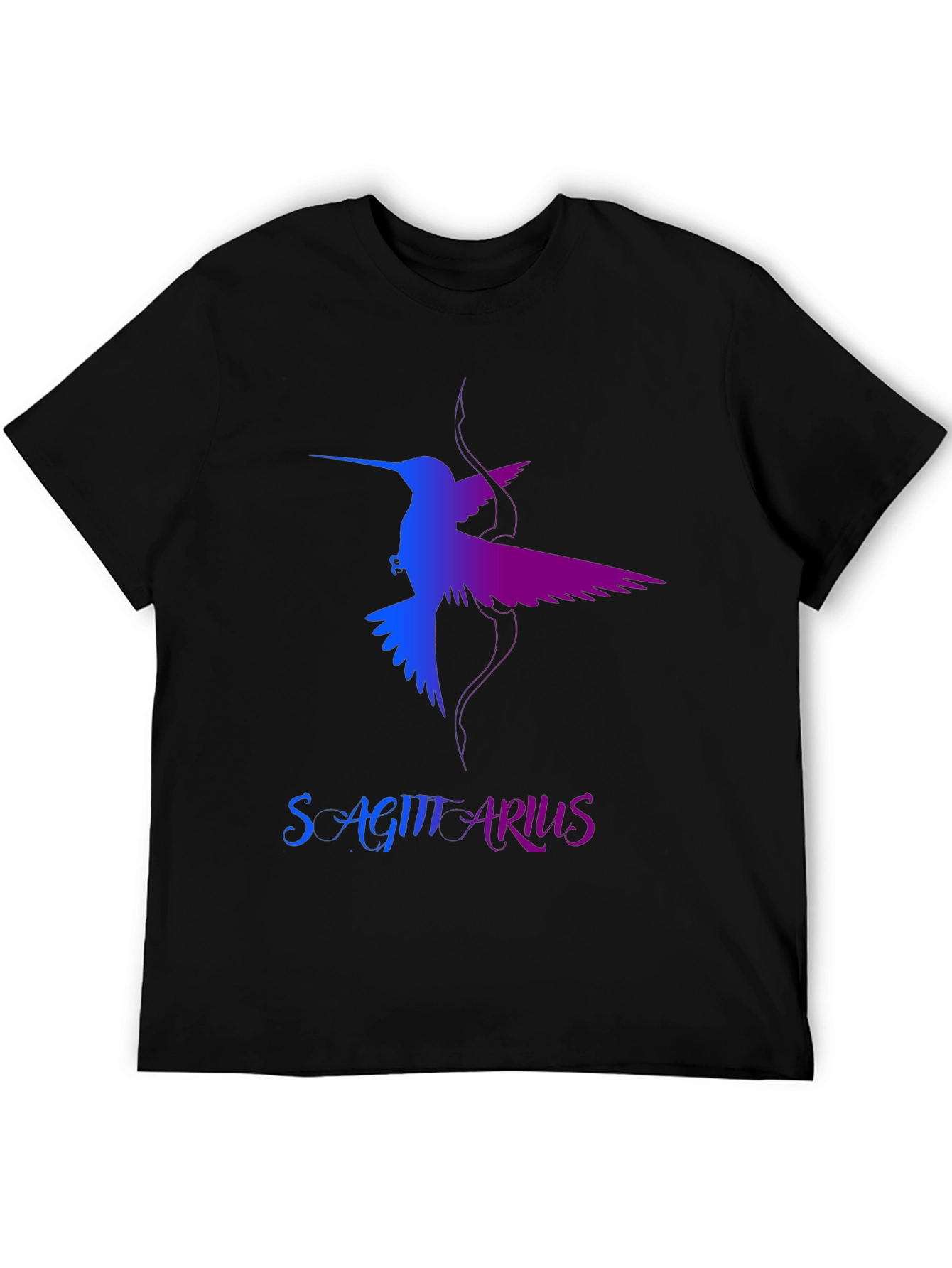 Sagittarius Hummingbird Graphic Tee - Black