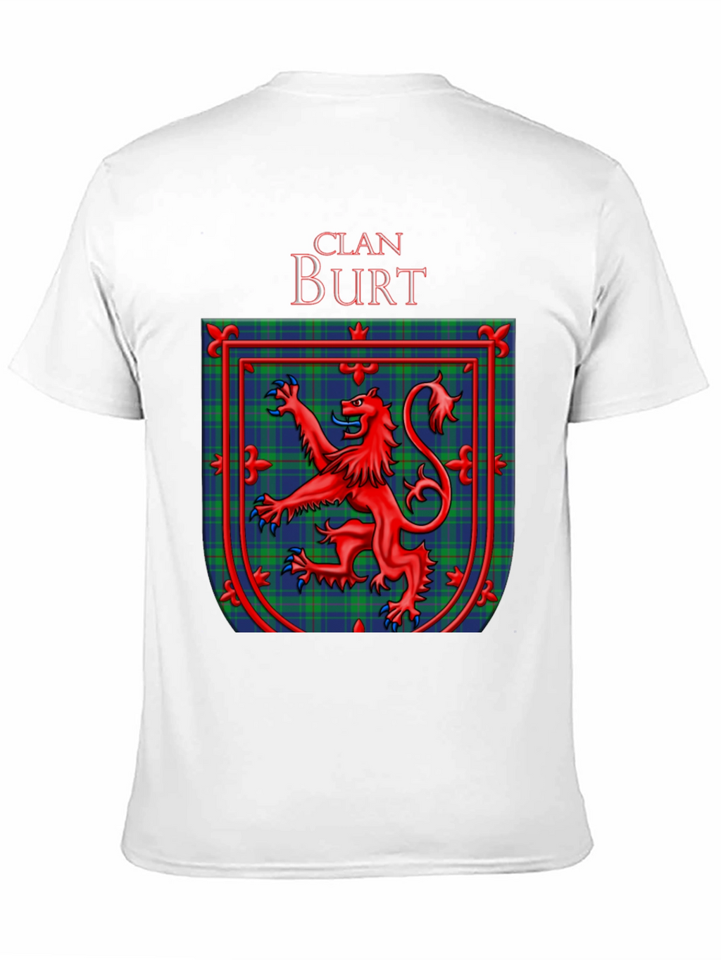 Clan Burt Scottish Tartan Crest Black T-Shirt
