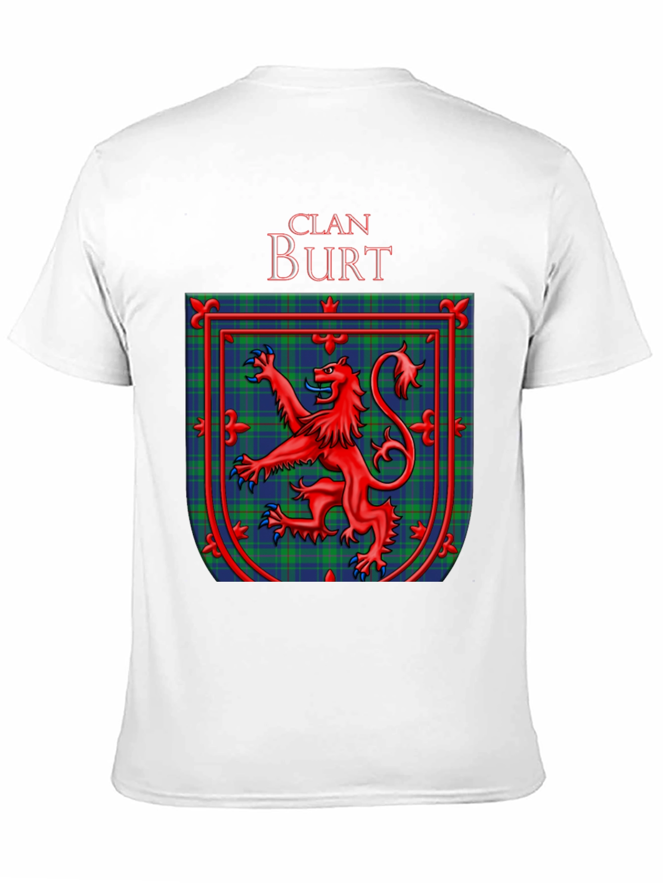 Clan Burt Scottish Tartan Crest Black T-Shirt