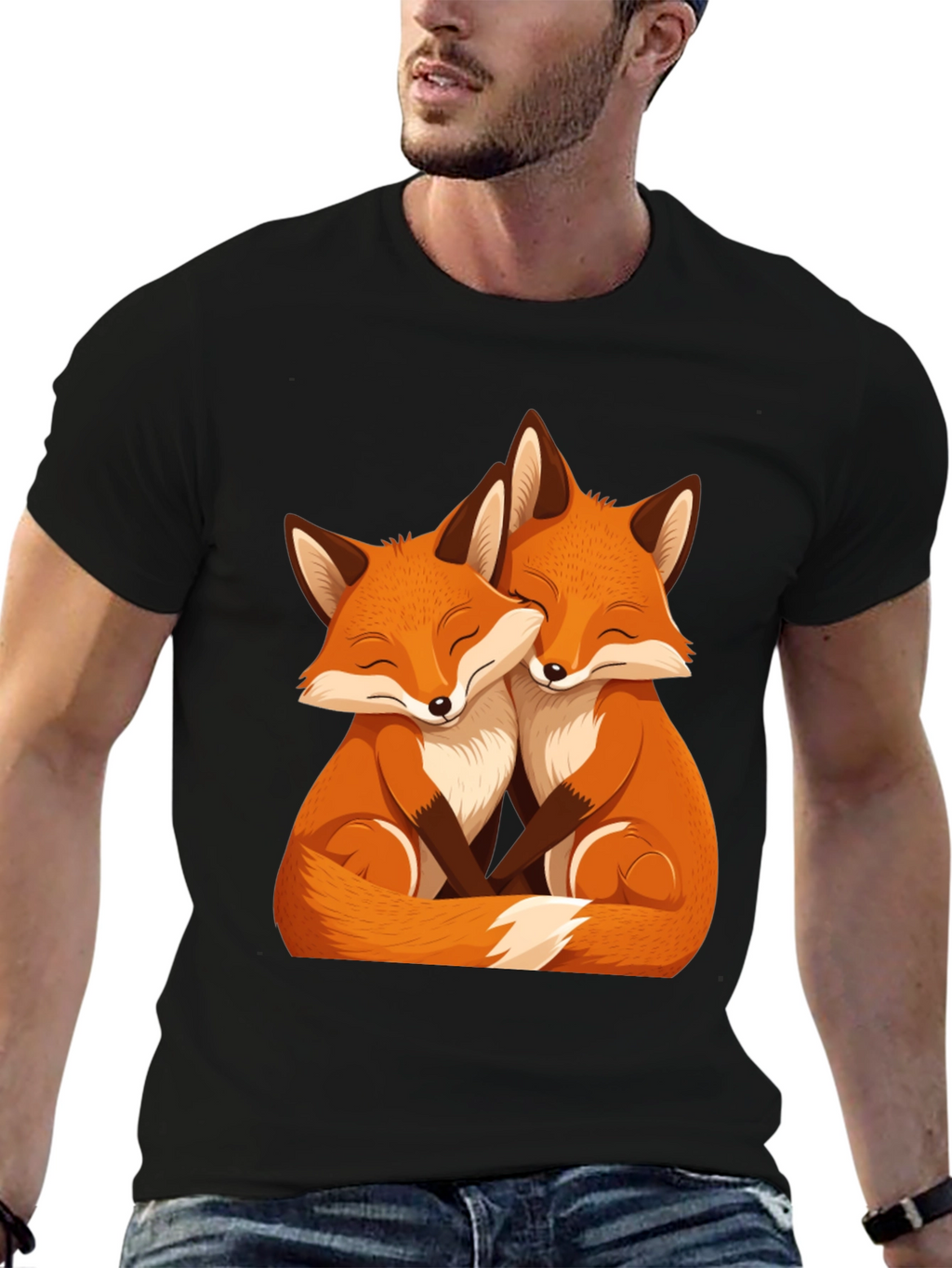 Fox Love Black Tee