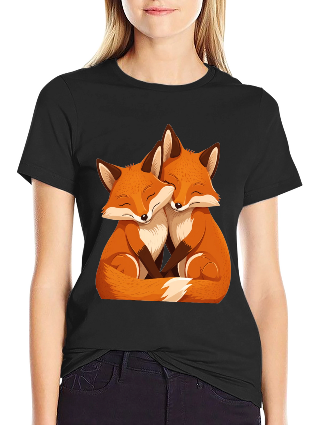 Fox Love Black Tee