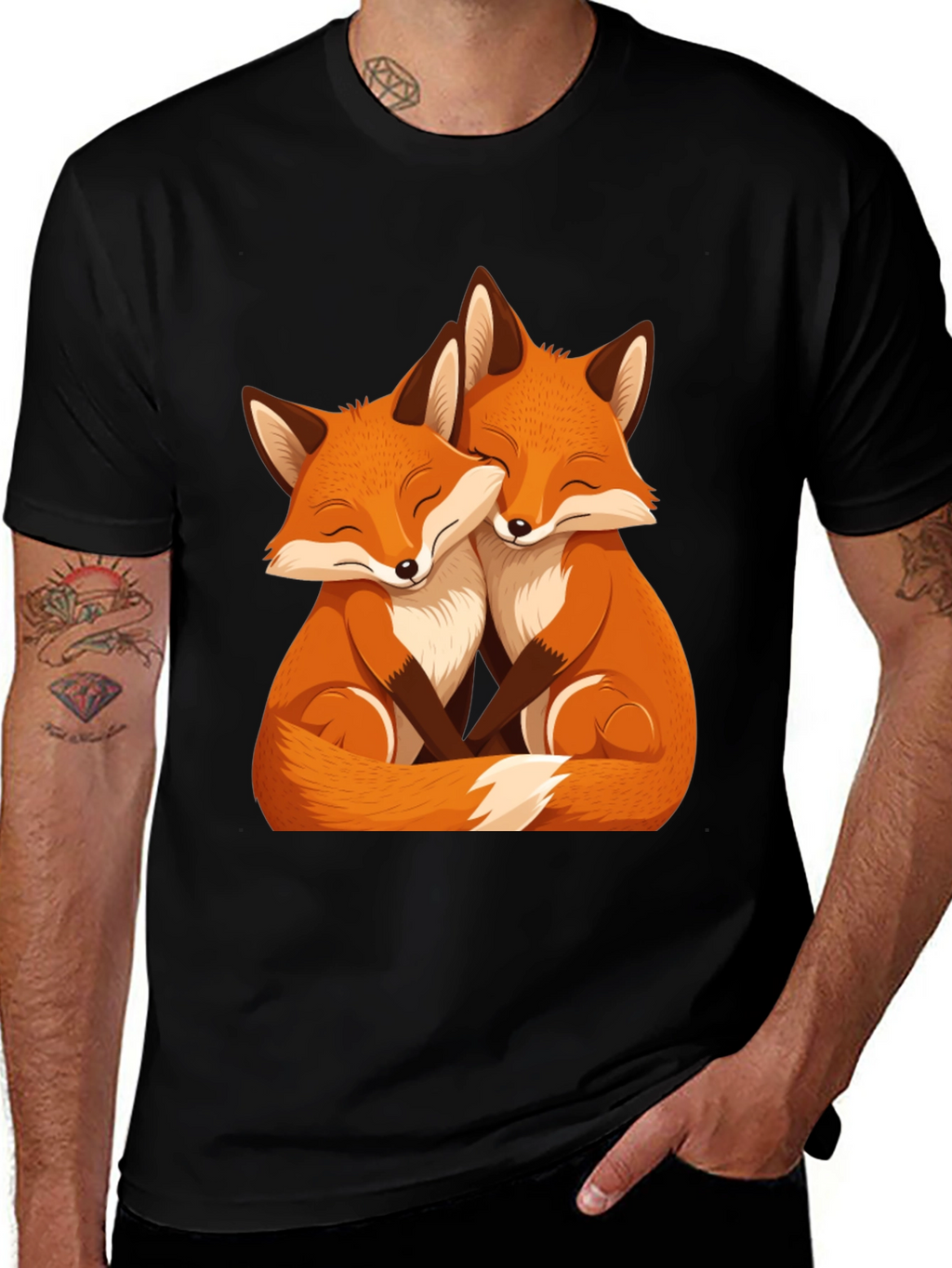 Fox Love Black Tee