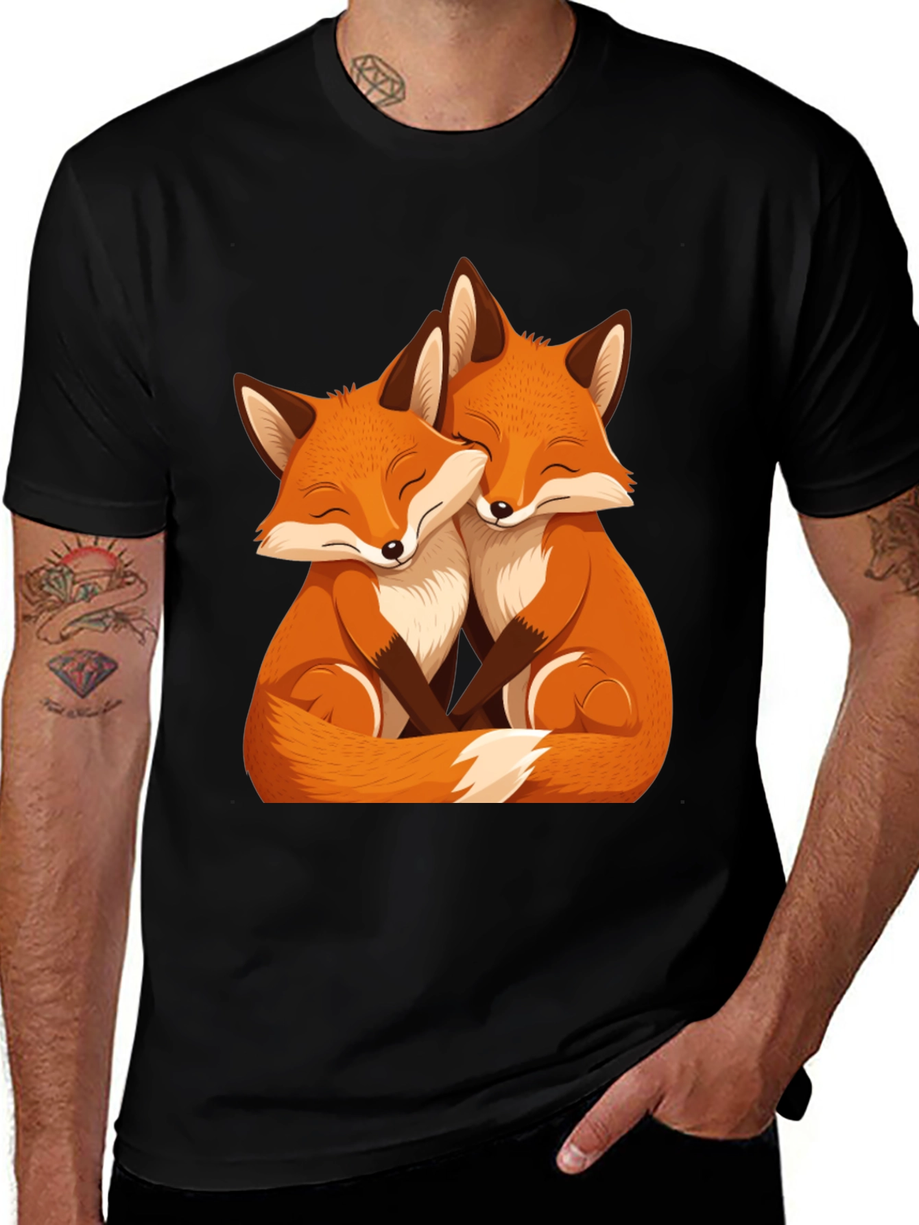 Fox Love Black Tee