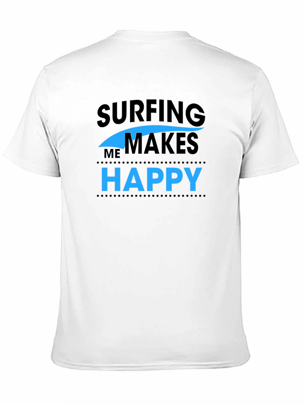 Surfing Makes Me Happy Graphic Tee - Black