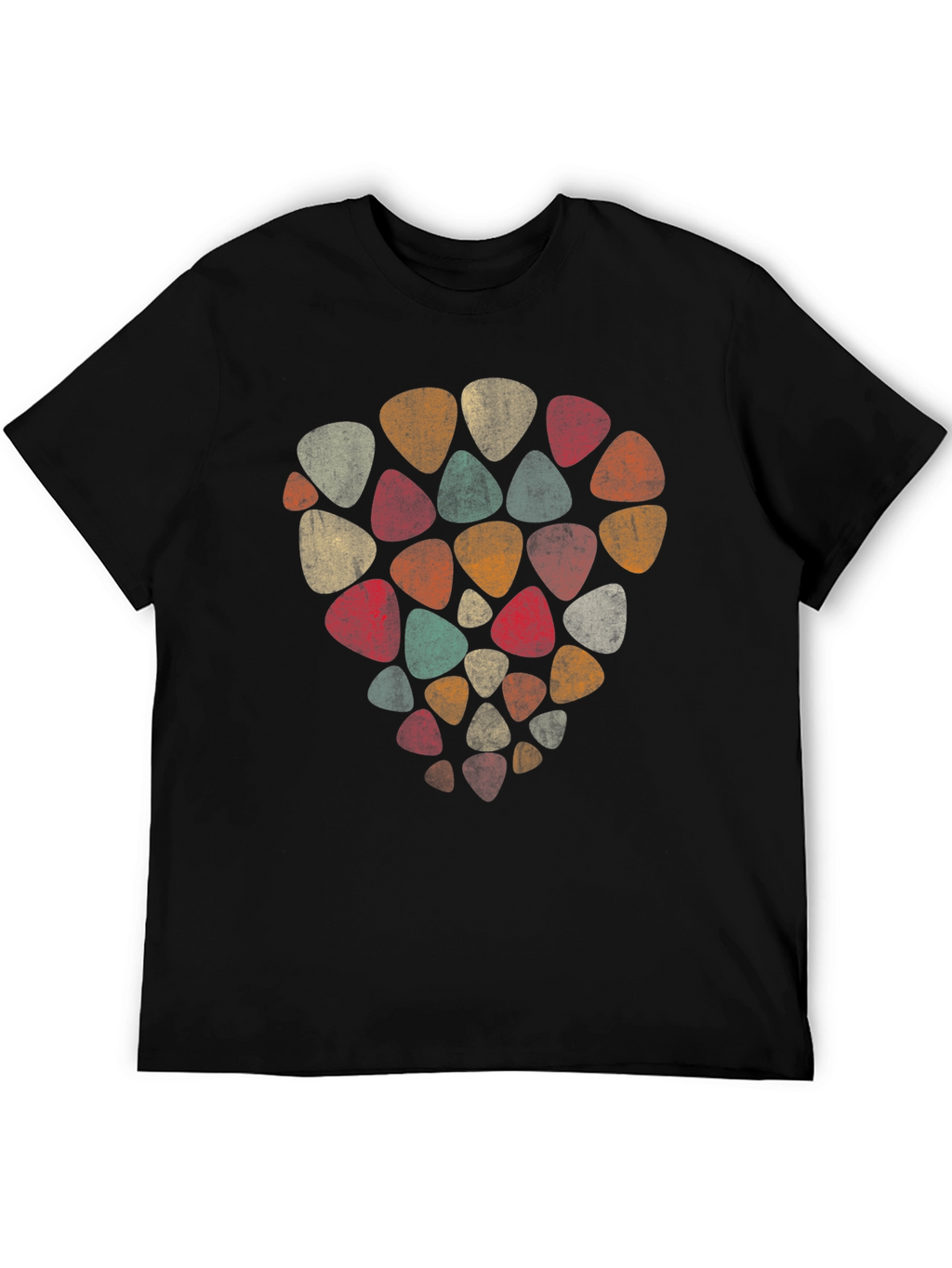 Retro Guitar Pick T-Shirt - Musical Style