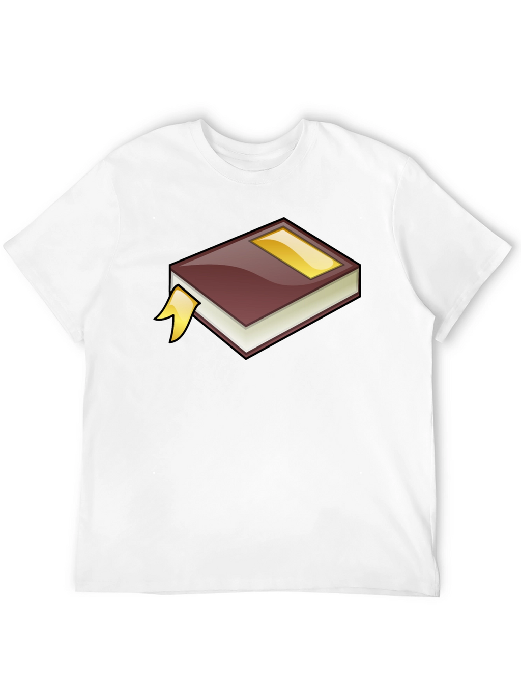 Cartoon Book Graphic Tee - Black Cotton T-Shirt