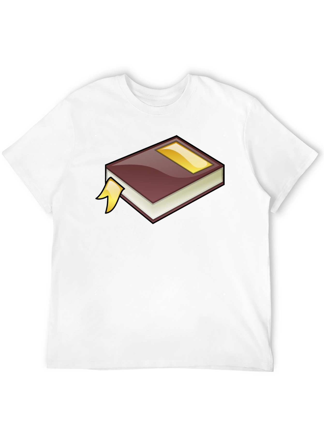 Cartoon Book Graphic Tee - Black Cotton T-Shirt