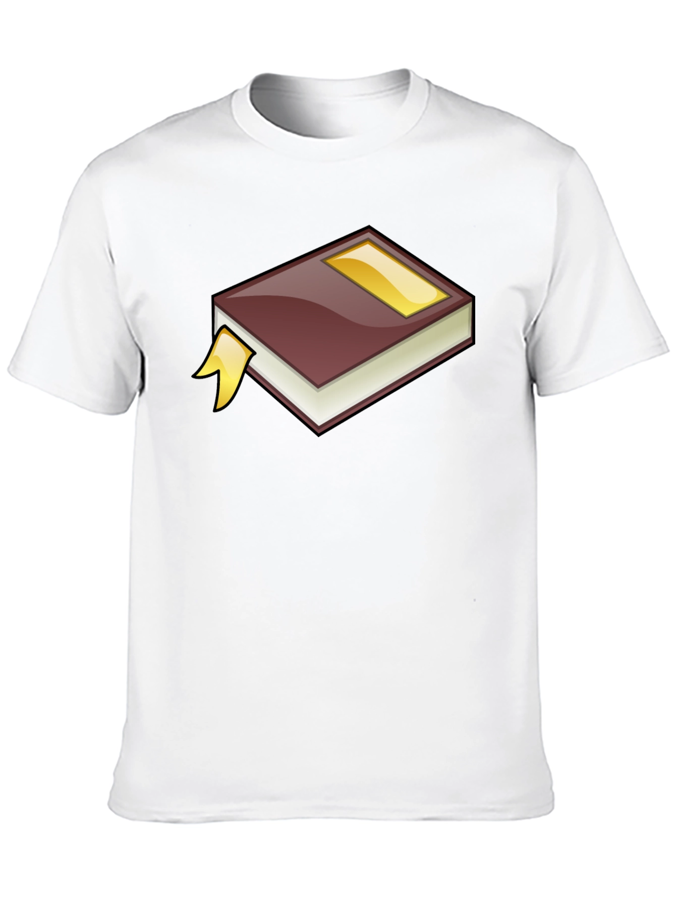 Cartoon Book Graphic Tee - Black Cotton T-Shirt