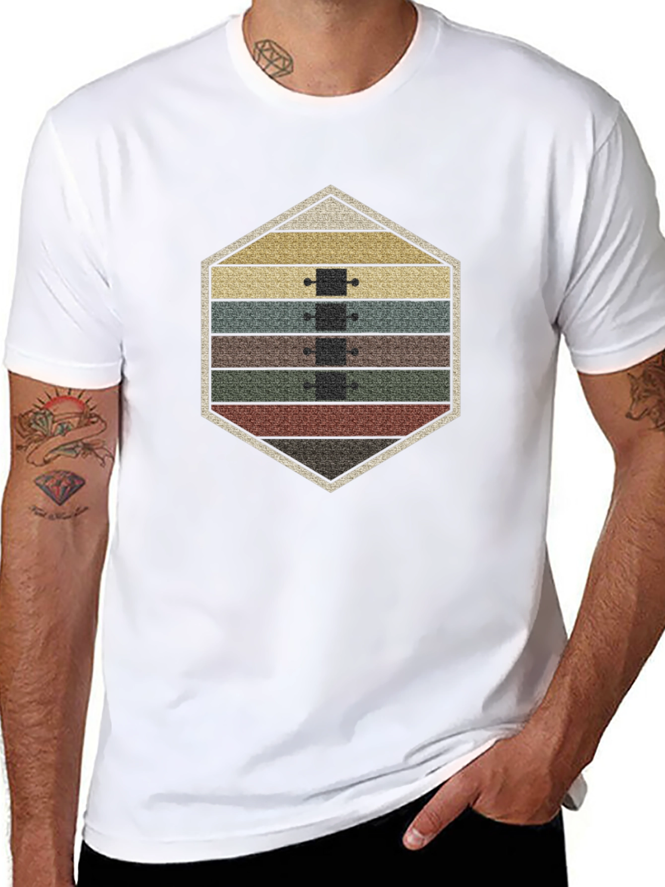 Retro Skateboard Stack T-Shirt