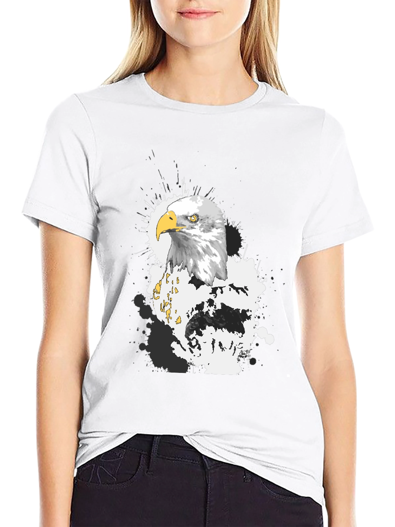 Eagle Graphic T-Shirt - Black Crew Neck Tee