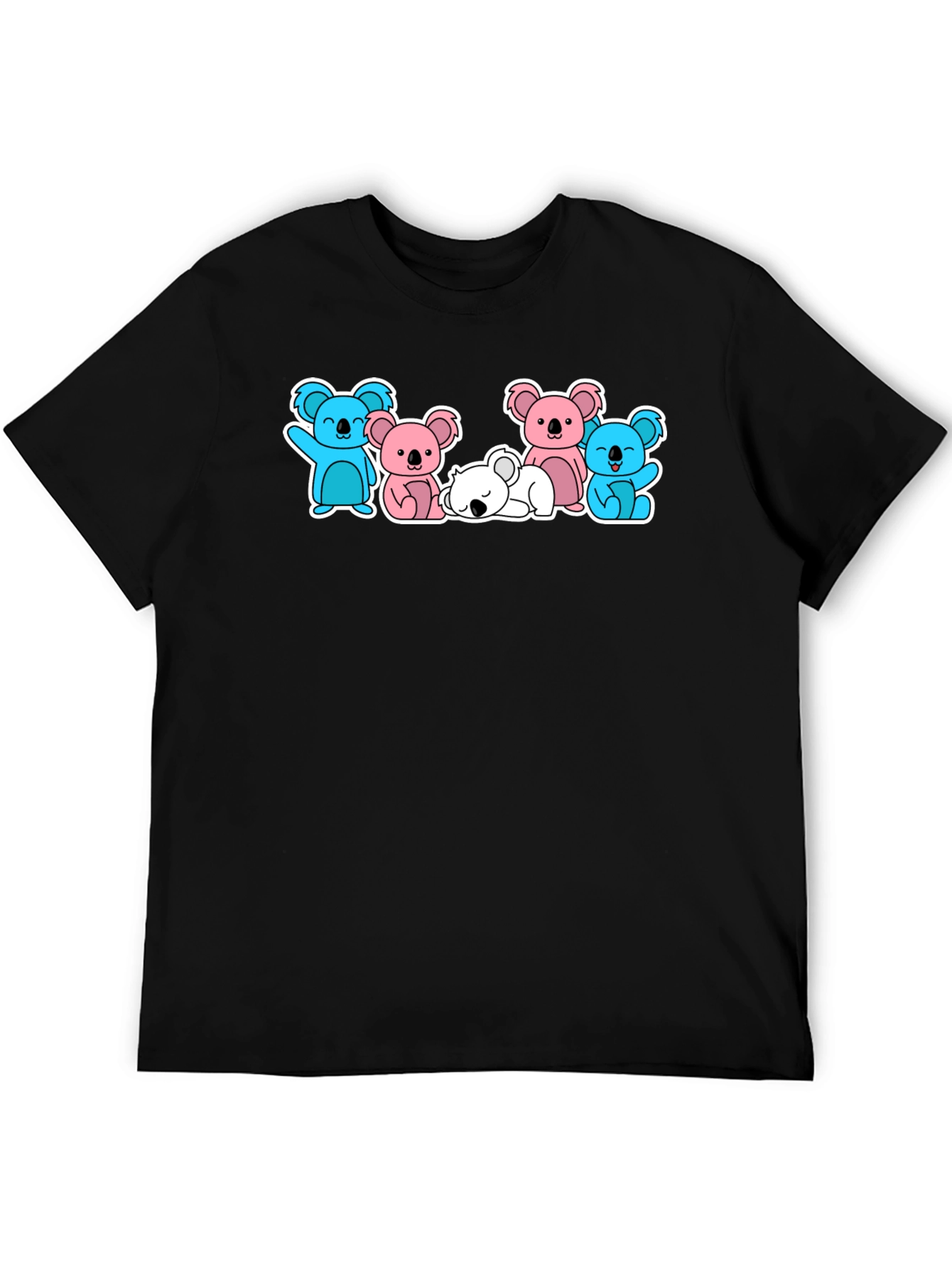 Koala Crew Graphic T-Shirt - Black Cute Animal Design