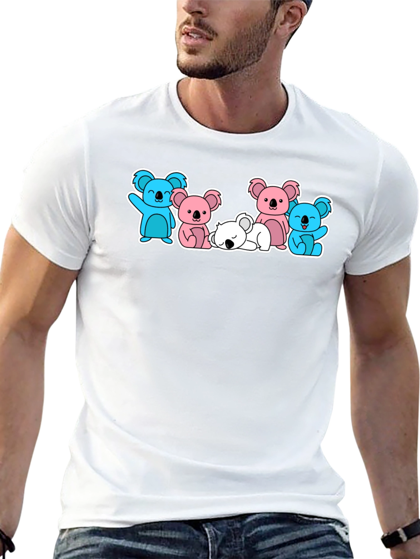 Koala Crew Graphic T-Shirt - Black Cute Animal Design