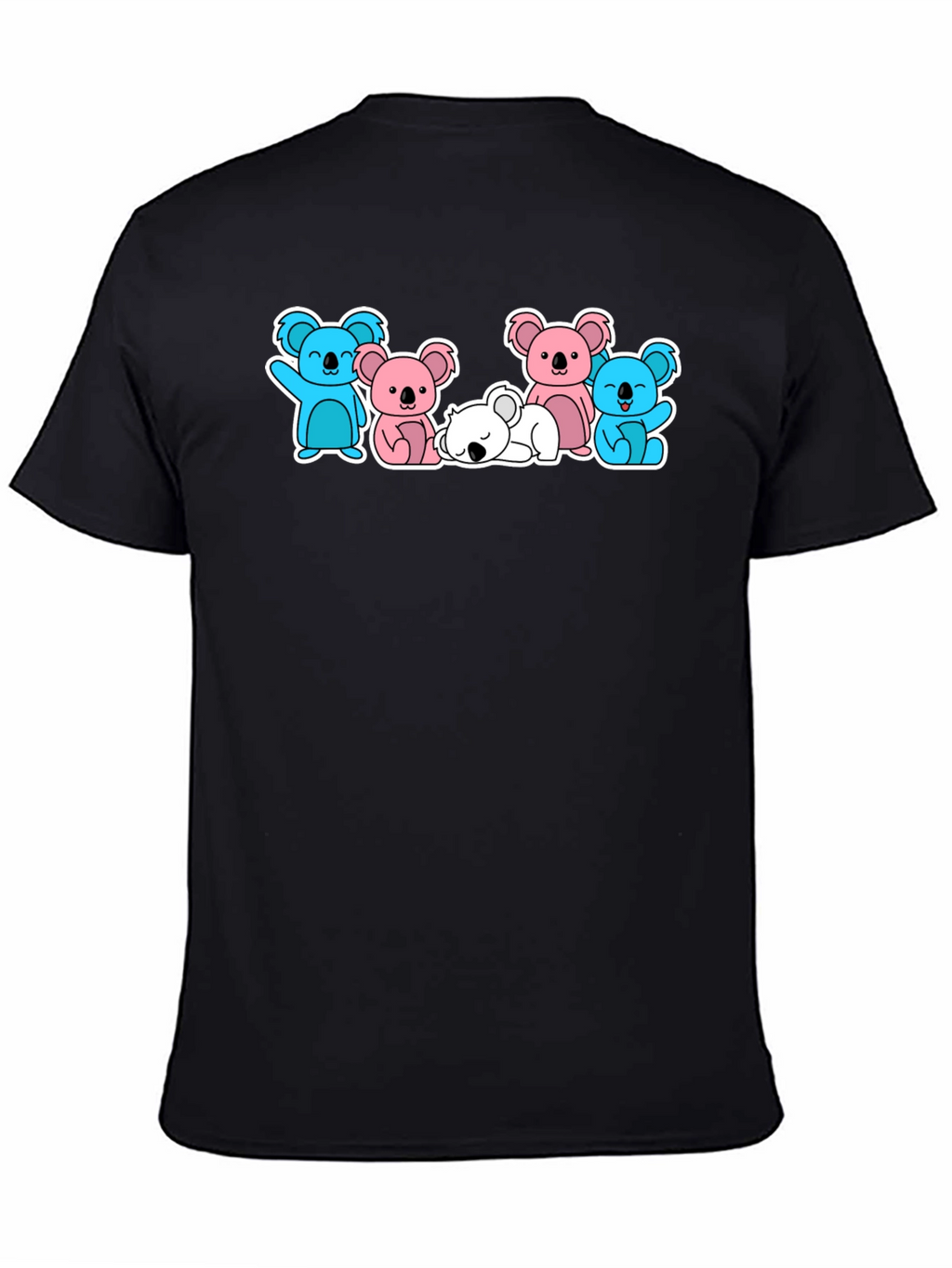 Koala Crew Graphic T-Shirt - Black Cute Animal Design