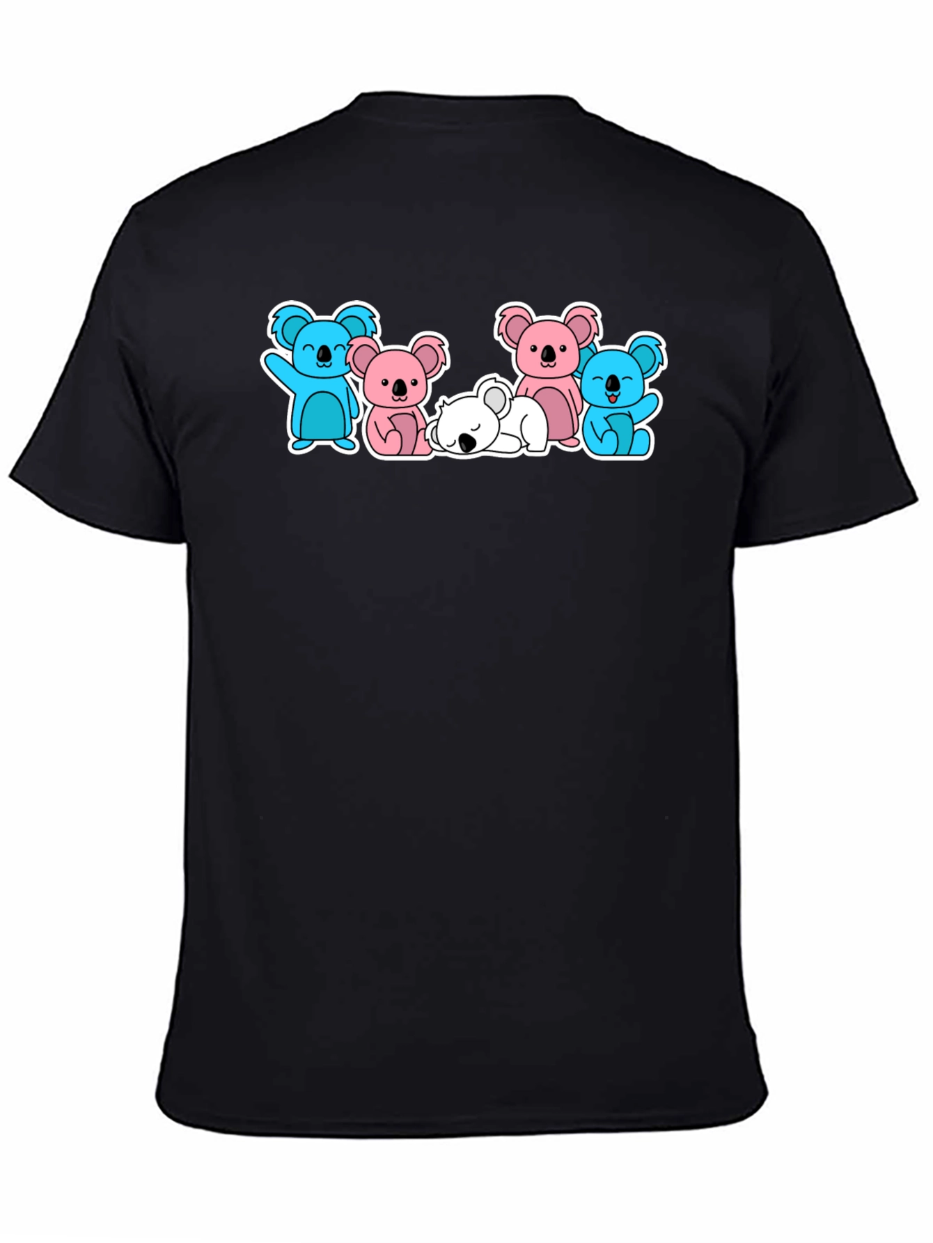 Koala Crew Graphic T-Shirt - Black Cute Animal Design