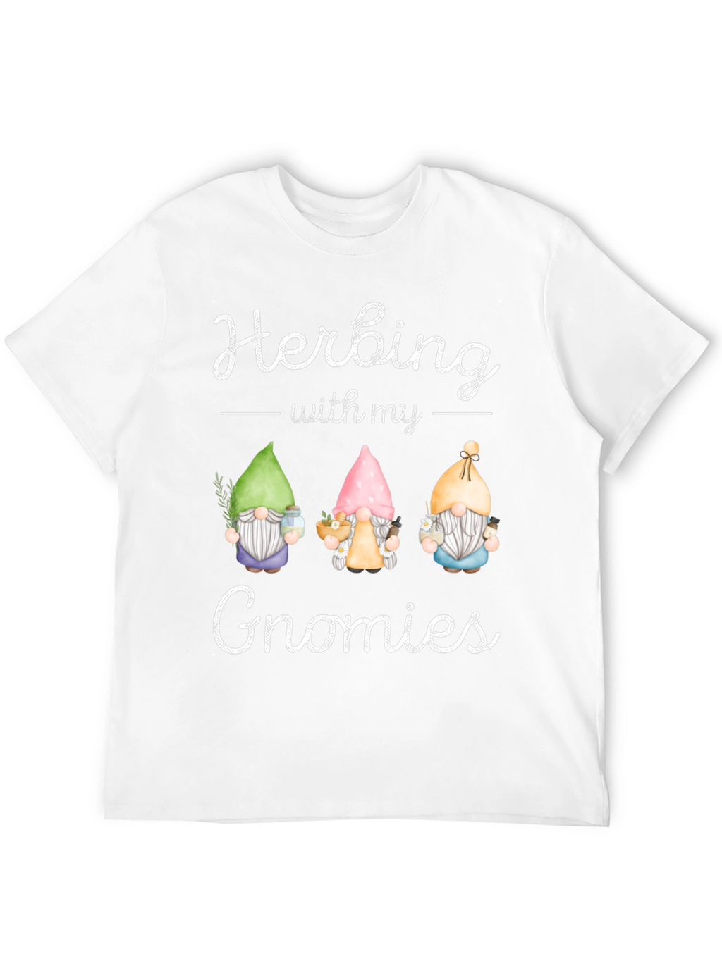 Herbing with My Gnomies Black T-Shirt