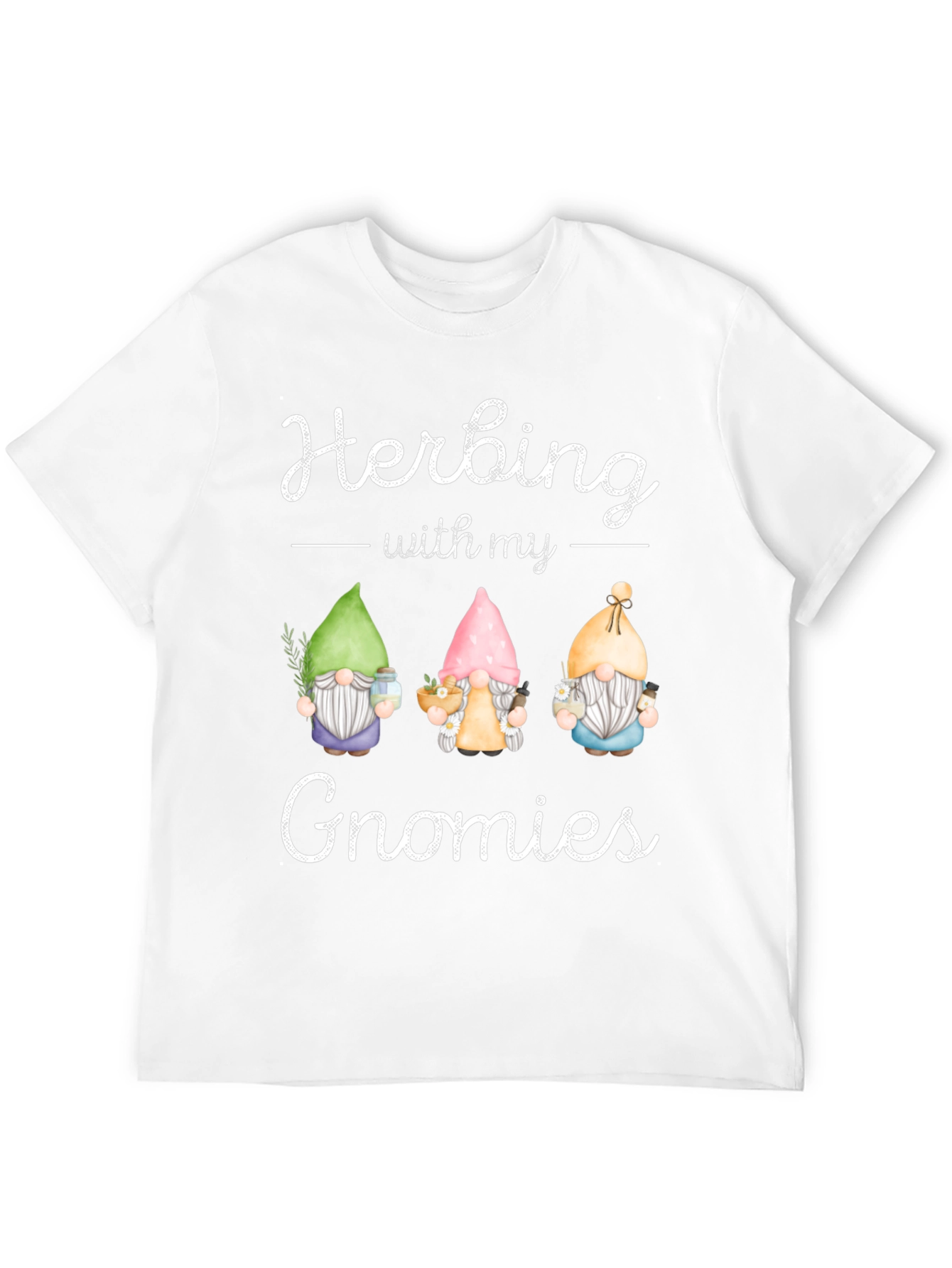 Herbing with My Gnomies Black T-Shirt