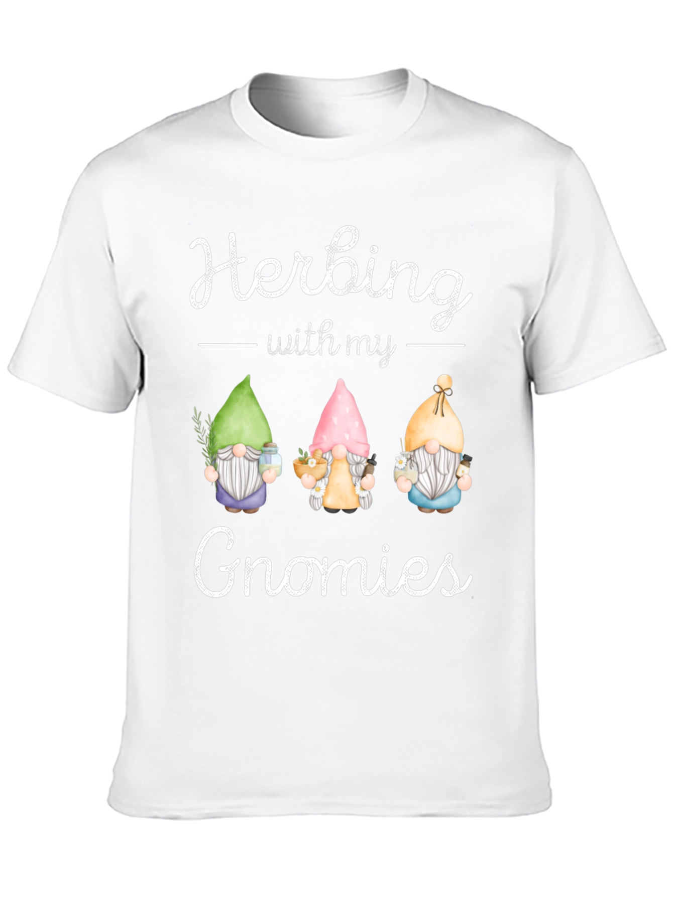 Herbing with My Gnomies Black T-Shirt