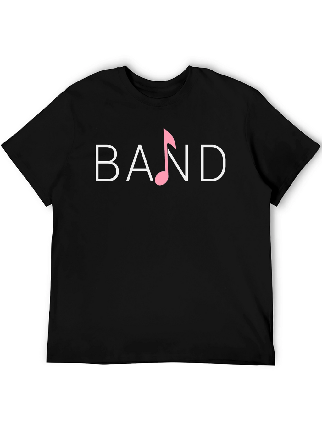 Band Music Note Graphic Tee - Classic Black T-Shirt