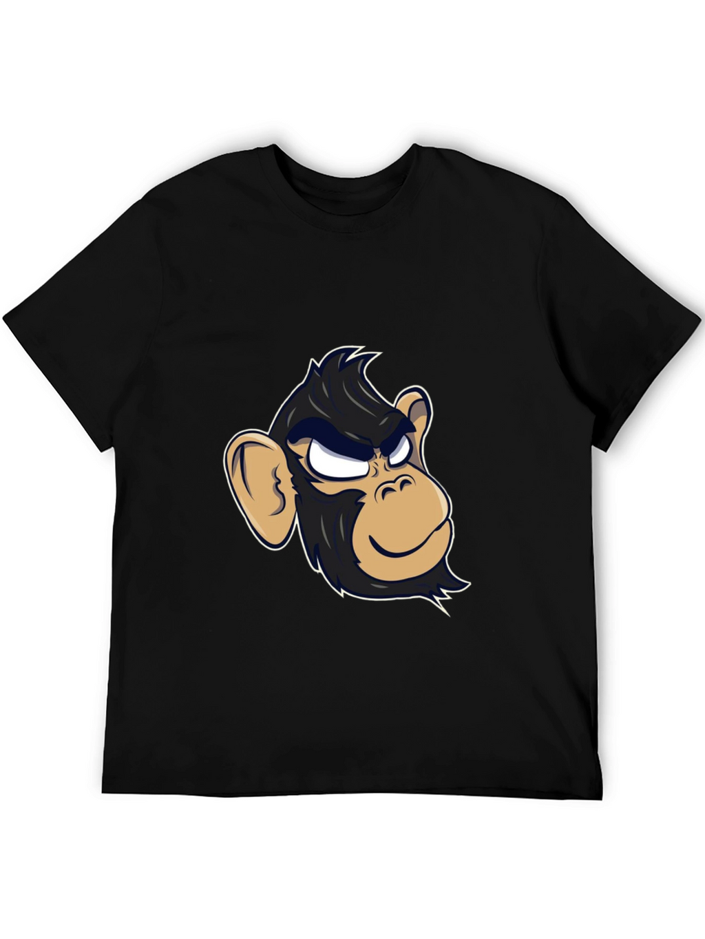 Cool Monkey Graphic Tee - Black Cotton T-Shirt