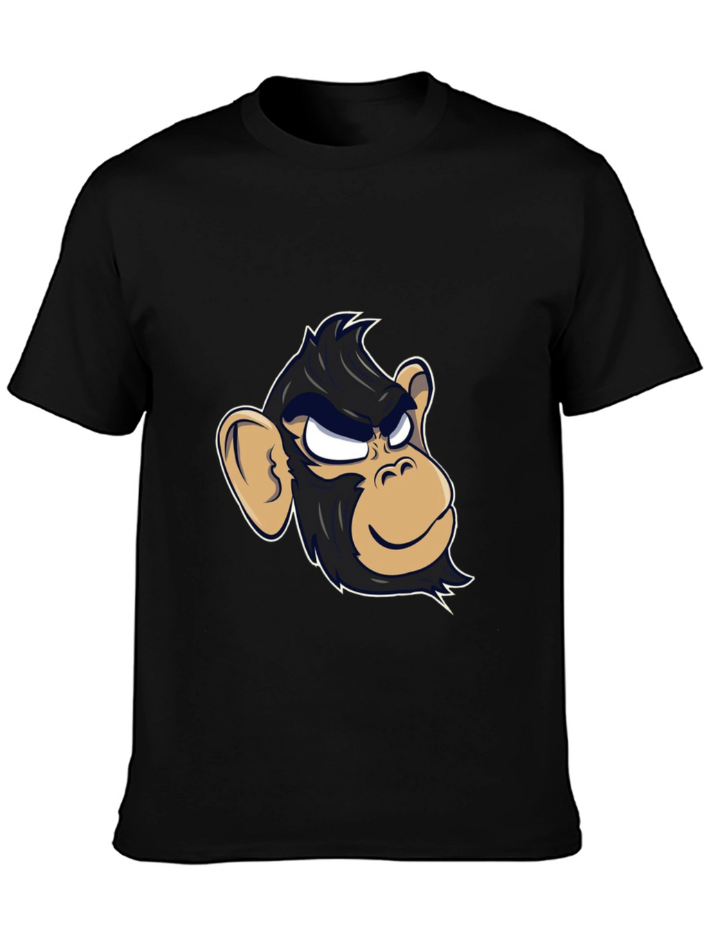 Cool Monkey Graphic Tee - Black Cotton T-Shirt