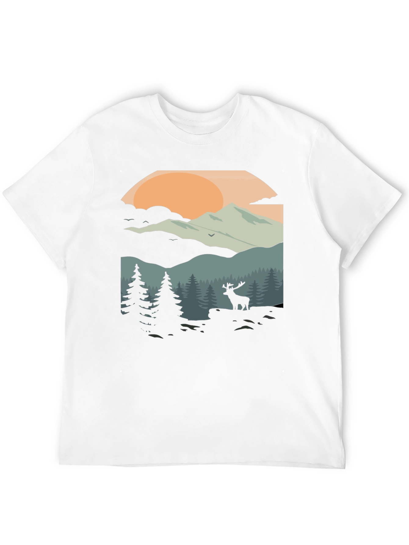 Nature Deer Graphic T-Shirt