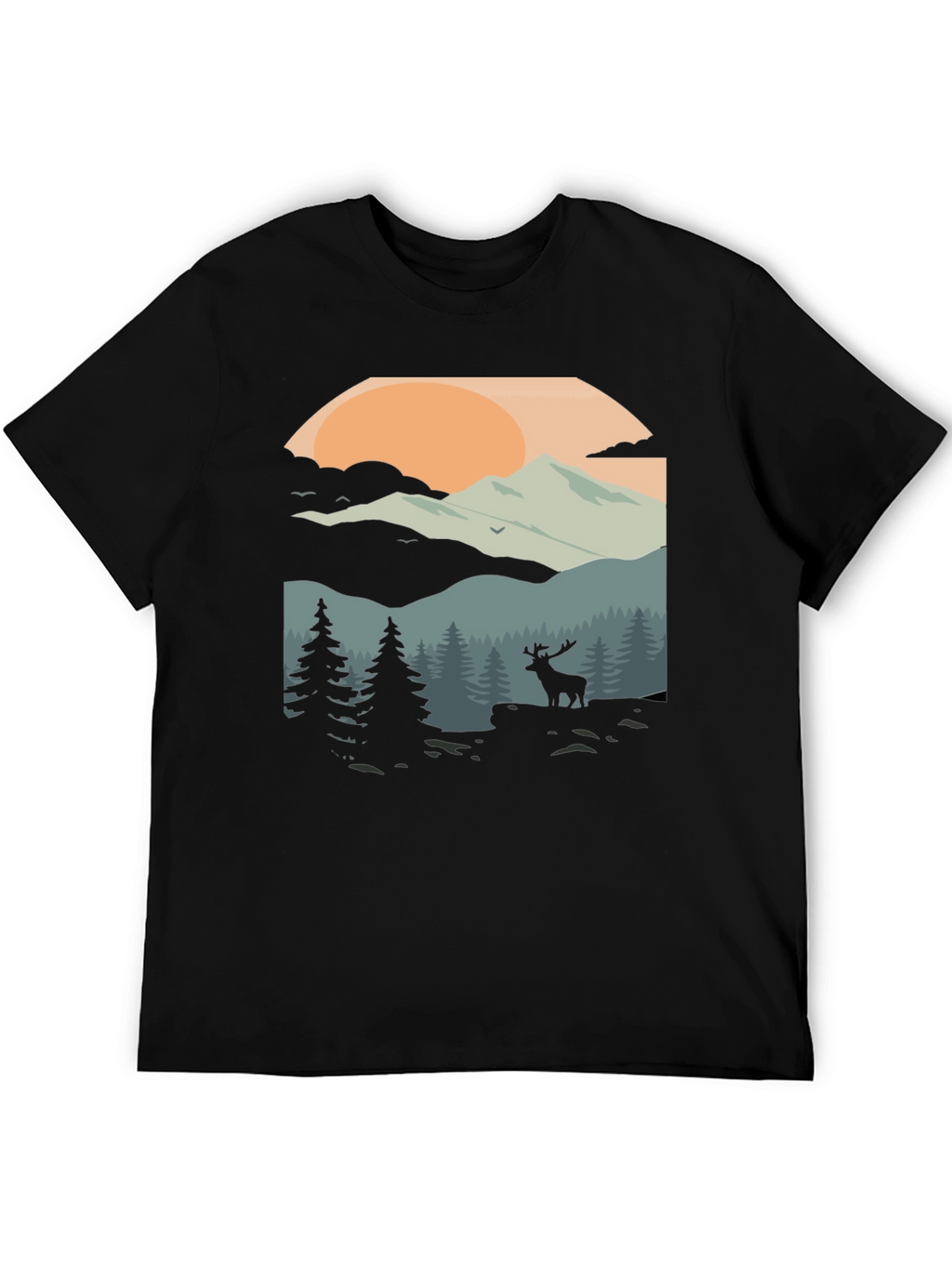 Nature Deer Graphic T-Shirt