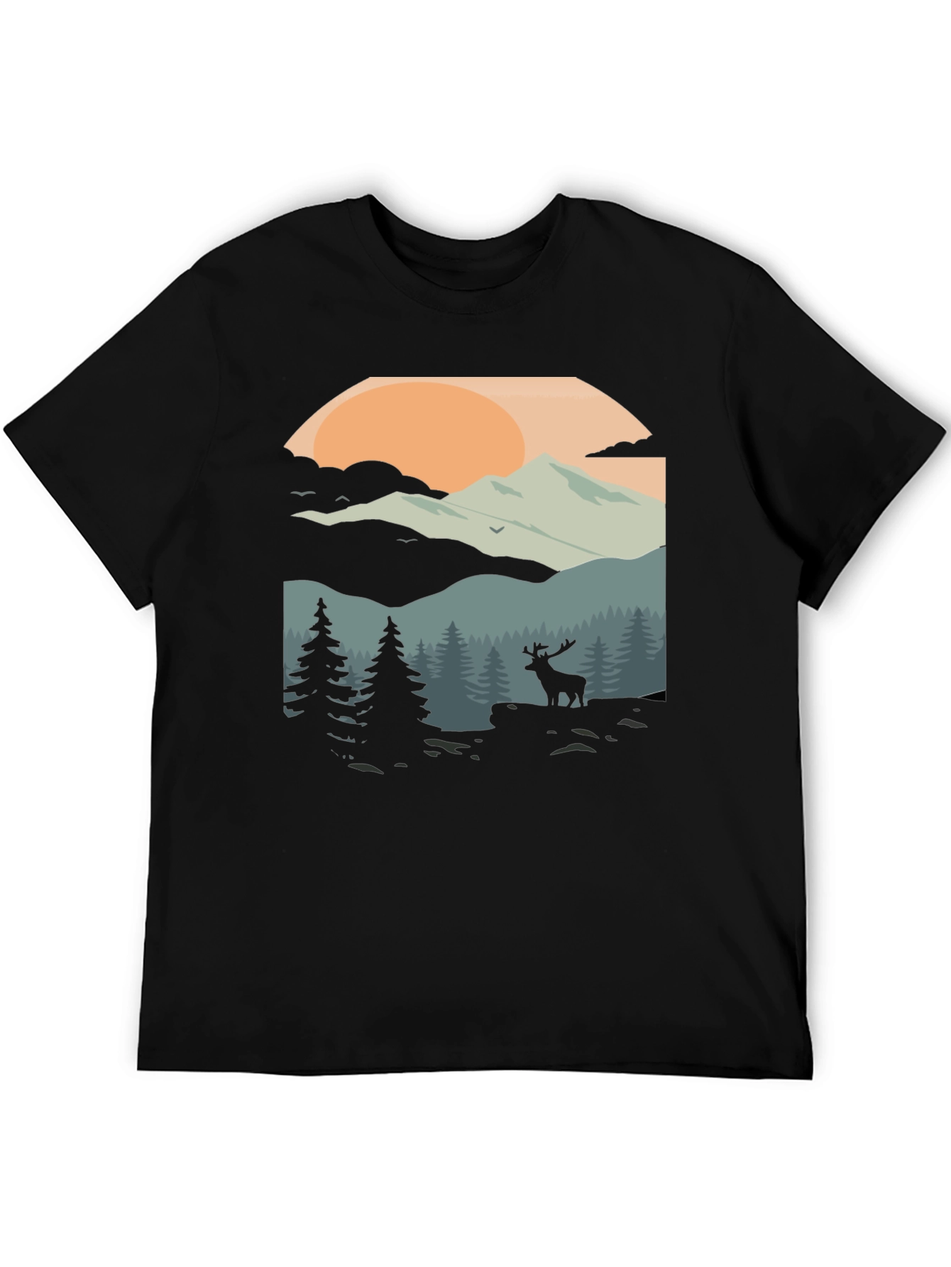 Nature Deer Graphic T-Shirt