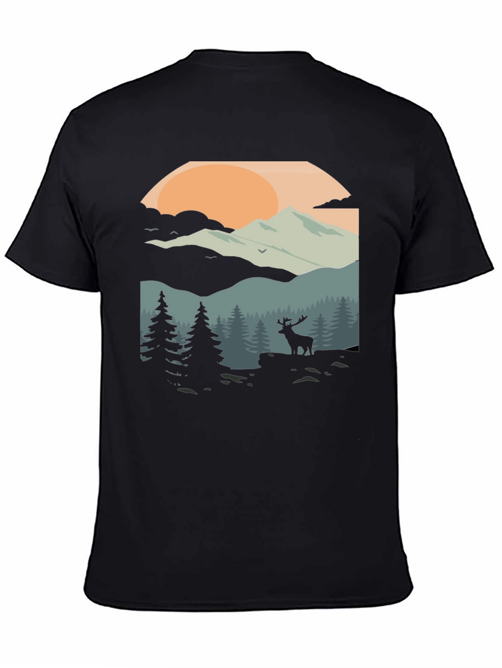 Nature Deer Graphic T-Shirt