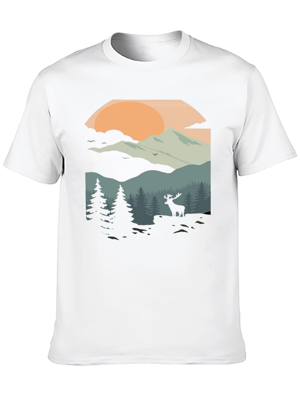 Nature Deer Graphic T-Shirt