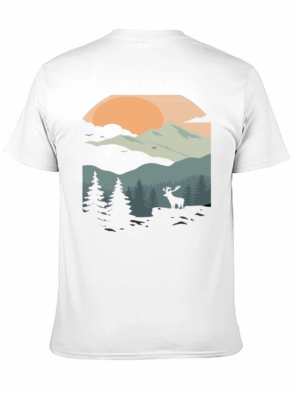 Nature Deer Graphic T-Shirt